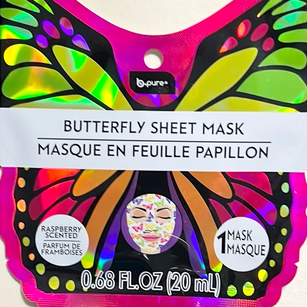 Butterfly Raspberry Scented Sheet Mask - Picture 2 of 3